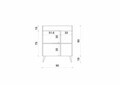 Dulap de bar pentru cafea, Hanah Home, Magnetar, 90x109x40 cm, MDF, Negru