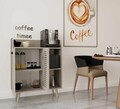 Dulap de bar pentru cafea, Hanah Home, Magnetar, 90x109x40 cm, MDF, Gresie