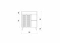 Dulap de bar pentru cafea, Hanah Home, Magnetar, 90x109x40 cm, MDF, Maro