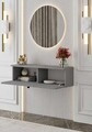 Bufet, Hanah Home, Mimosa 50, 50x26x22 cm, MDF LAMINAT, Gri deschis