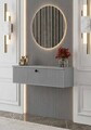 Bufet, Hanah Home, Mimosa 70, 70x26x22 cm, MDF, Gri deschis