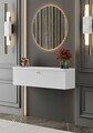 Bufet, Hanah Home, Mimosa 90, 90x26x22 cm, MDF, Alb