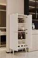 Dulap pentru bucatarie, Hanah Home, Capella, 69x158x32 cm, MDF, Alb