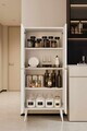 Dulap pentru bucatarie, Hanah Home, Capella, 69x158x32 cm, MDF, Alb