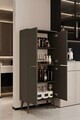 Dulap pentru bucatarie, Hanah Home, Capella, 69x158x32 cm, MDF, Gri