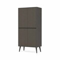 Dulap pentru bucatarie, Hanah Home, Capella, 69x158x32 cm, MDF, Gri