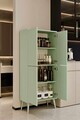 Dulap pentru bucatarie, Hanah Home, Capella, 69x158x32 cm, MDF, Verde menta