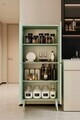 Dulap pentru bucatarie, Hanah Home, Capella, 69x158x32 cm, MDF, Verde menta