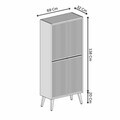 Dulap pentru bucatarie, Hanah Home, Capella, 69x158x32 cm, MDF, Verde menta