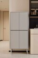 Dulap pentru bucatarie, Hanah Home, Capella, 69x158x32 cm, MDF, Gri deschis
