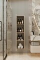 Dulap de baie, Hanah Home, Capella, 34x138x32 cm, MDF, Gresie