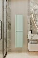 Dulap de baie, Hanah Home, Capella, 34x138x32 cm, MDF, Verde menta