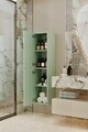 Dulap de baie, Hanah Home, Capella, 34x138x32 cm, MDF, Verde menta