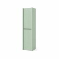 Dulap de baie, Hanah Home, Capella, 34x138x32 cm, MDF, Verde menta