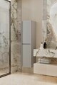 Dulap de baie, Hanah Home, Capella, 34x138x32 cm, MDF, Gri deschis