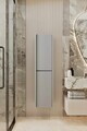 Dulap de baie, Hanah Home, Capella, 34x138x32 cm, MDF, Gri deschis