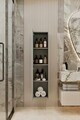 Dulap de baie, Hanah Home, Capella, 34x138x32 cm, MDF, Gri deschis