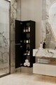 Dulap de baie, Hanah Home, Capella, 34x138x32 cm, MDF, Negru