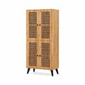 Dulap multifunctional, Hanah Home, Deneb, 70x160x33 cm, MDF, Maro