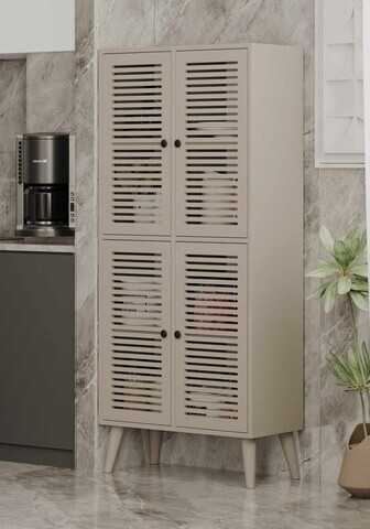 Dulap multifunctional, Hanah Home, Deneb, 70x160x33 cm, MDF, Gresie