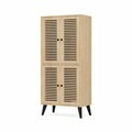 Dulap multifunctional, Hanah Home, Deneb, 70x160x33 cm, MDF, Maro