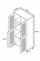 Dulap multifunctional, Hanah Home, Deneb, 70x160x33 cm, MDF, Maro
