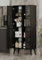 Dulap multifunctional, Hanah Home, Deneb, 70x160x33 cm, MDF, Negru