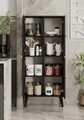 Dulap multifunctional, Hanah Home, Deneb, 70x160x33 cm, MDF, Negru