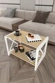 Masuta de cafea, Hanah Home, Pls Room 1, 53x38x33 cm, PLASTIC LEMN, Alb