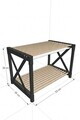 Masuta de cafea, Hanah Home, Pls Room 1, 53x38x33 cm, PLASTIC LEMN, Alb