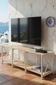 Comoda TV, Hanah Home, Tv Unit, 110x40x38 cm, PLASTIC LEMN, Alb