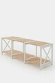Comoda TV, Hanah Home, Tv Unit, 110x40x38 cm, PLASTIC LEMN, Alb