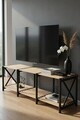 Comoda TV, Hanah Home, Tv Unit, 110x40x38 cm, PLASTIC LEMN, Negru
