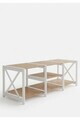 Comoda TV, Hanah Home, TV Unit Shelf, 110x40x38 cm, PLASTIC LEMN, Alb