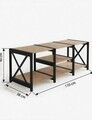 Comoda TV, Hanah Home, TV Unit Shelf, 110x40x38 cm, PLASTIC LEMN, Negru