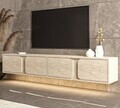 Comoda TV, Hanah Home, Helen, 180x30x30 cm, PAL, Travertin