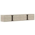 Comoda TV, Hanah Home, Helen, 180x30x30 cm, PAL, Travertin / Nuc