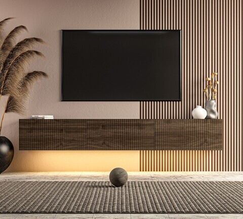 Comoda TV, Hanah Home, Ada, 180x28.6x31.4 cm, PAL, Maro