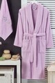 Set halat si prosop de baie, L'essentiel Maison, Cora, Bumbac, Lila