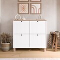 Pantofar, Hanah Home, Nord, 90x85.2x35 cm, PAL, Alb / Stejar