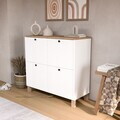 Pantofar, Hanah Home, Nord, 90x85.2x35 cm, PAL, Alb / Stejar