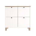 Pantofar, Hanah Home, Nord, 90x85.2x35 cm, PAL, Alb / Stejar