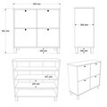Pantofar, Hanah Home, Nord, 90x85.2x35 cm, PAL, Alb / Stejar