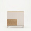 Dulap multifunctional, Hanah Home, Mood, 87.2x82.4x35 cm, PAL, Nisip / Stejar