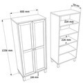 Dulap multifunctional, Hanah Home, Dune, 60x133.6x35 cm, PAL, Stejar