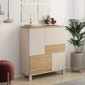 Dulap multifunctional, Hanah Home, Mood, 87.2x101.1x35 cm, PAL, Nisip / Stejar