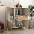 Dulap multifunctional, Hanah Home, Mood, 87.2x101.1x35 cm, PAL, Nisip / Stejar