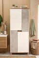 Dulap multifunctional, Hanah Home, Nord, 69.7x175x40 cm, PAL, Alb / Stejar / Gri