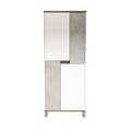 Dulap multifunctional, Hanah Home, Nord, 69.7x175x40 cm, PAL, Alb / Stejar / Gri