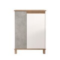 Dulap multifunctional, Hanah Home, Nord, 69.7x97x40 cm, PAL, Alb / Stejar / Gri